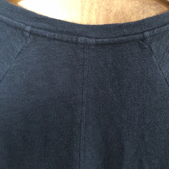 Anthropologie Pilcro Knit Long Sleeve Babydoll Top Black Oversized Puff Sleeve - Picture 7 of 14